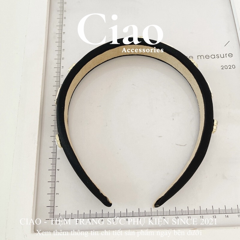 [NEW ITEMS] Băng đô/ Cài tóc thiết kế đính đá và charm phong cách nhẹ nhàng nữ tính Christian Ciao