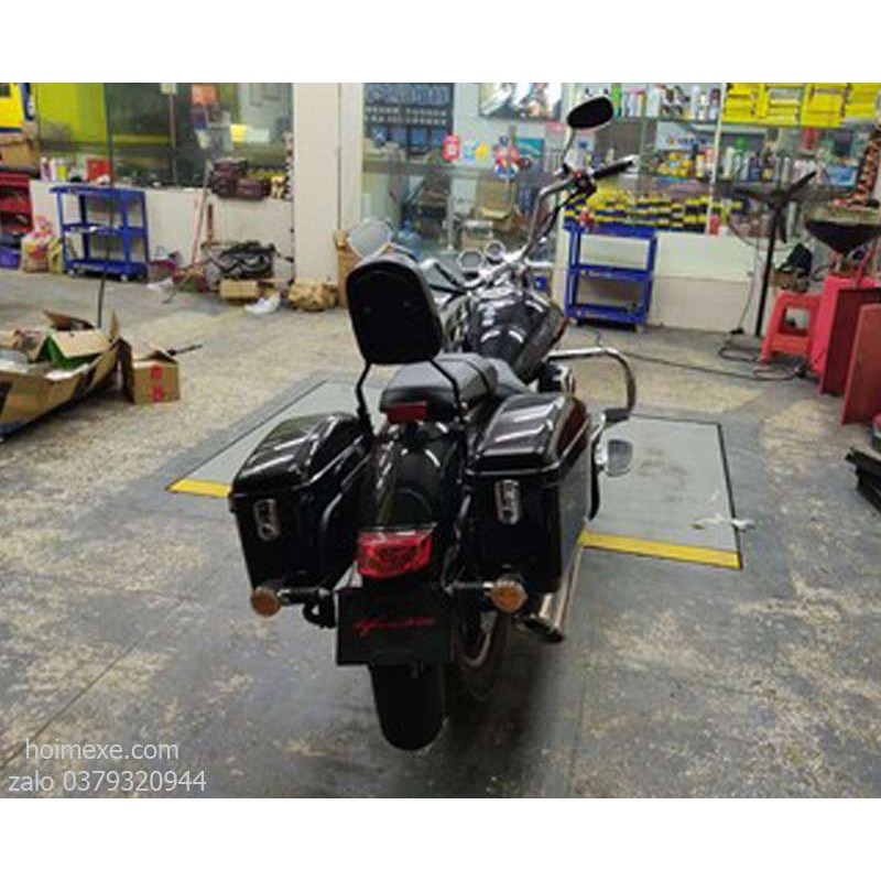 Cặp thùng hông xe máy, xe motor loại vuông rộng 17cm