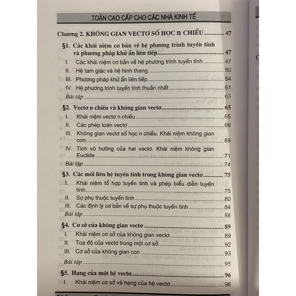 Sách - Giáo Trình Toán Cao Cấp Cho Các Nhà Kinh Tế - Phần I: Đại Số Tuyến Tính