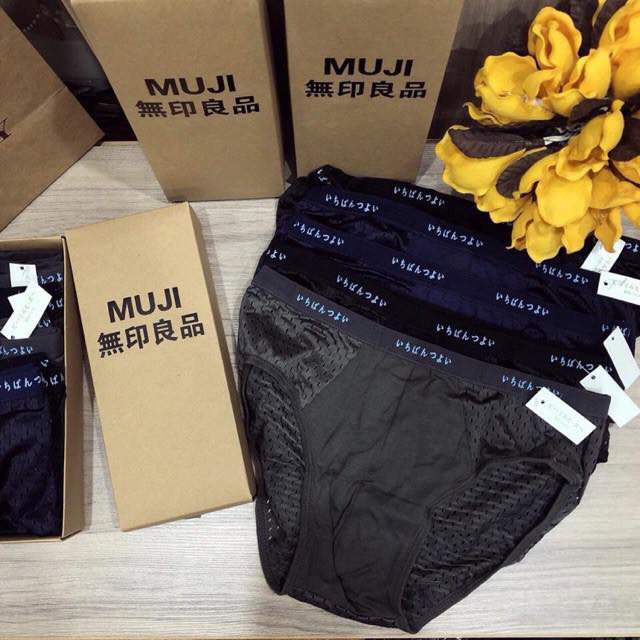 Set 4 quần sịp nam muji tam giác có lỗ thông hơi