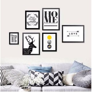 Bộ 6 tranh treo tường scandinavian hiện đại trang trí phòng khách chất liệu cavas cao cấp