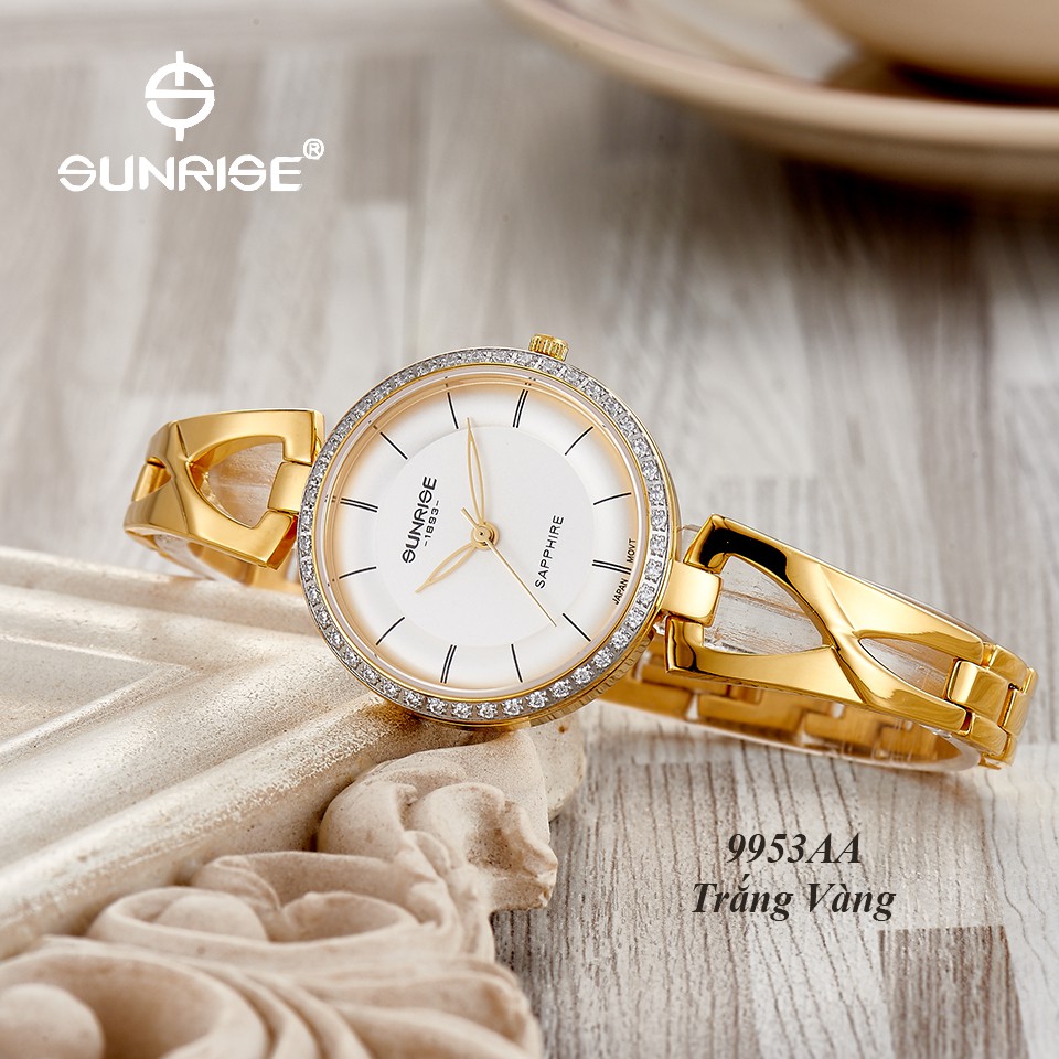 Đồng hồ nữ Sunrise 9953AA Đính đá kính Sapphire chống xước chống nước tốt - Fullbox chính hãng | BigBuy360 - bigbuy360.vn
