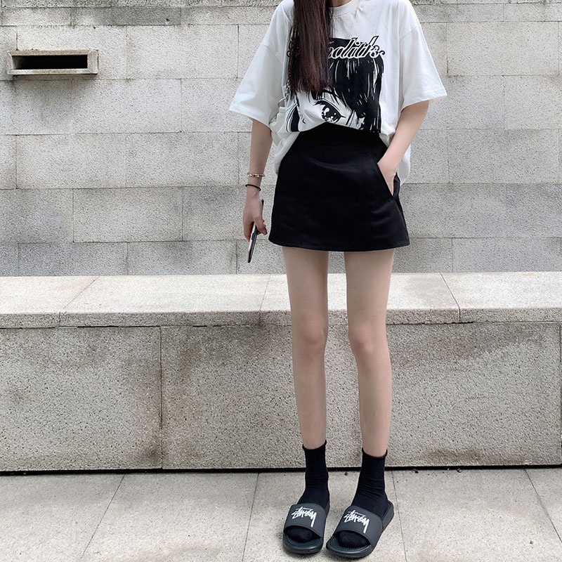 Chân Váy Chữ A Lưng Cao Màu Trơn Thời Trang 43777 | BigBuy360 - bigbuy360.vn