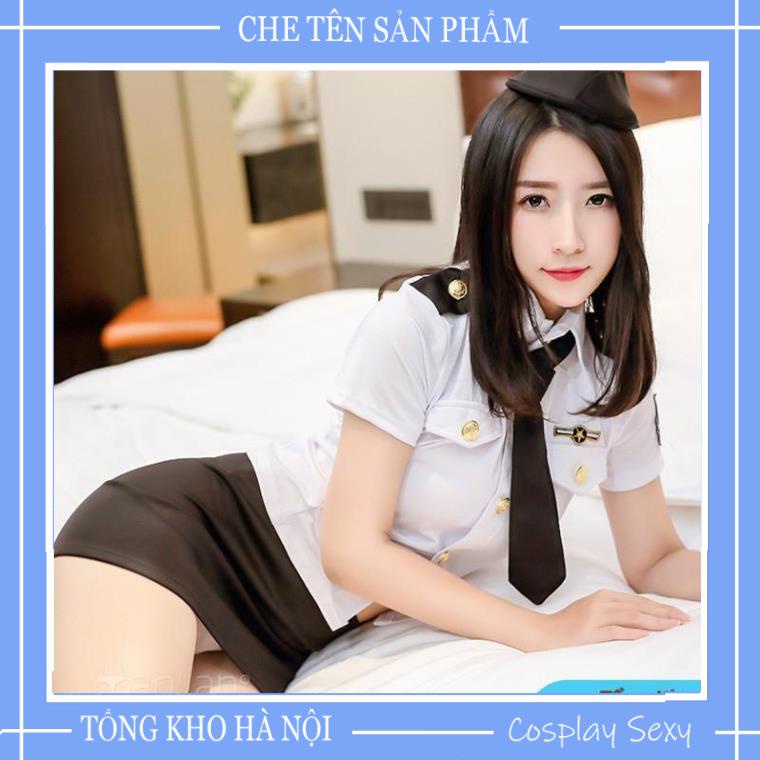 Cosplay Sexy Tiếp Viên - Bộ Đồ NGủ Cosplay Đồng Phục Nữ C.ảnh Sát CST1700 | BigBuy360 - bigbuy360.vn