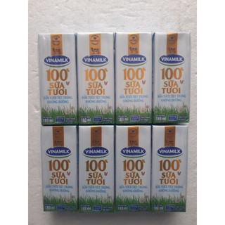 1 thùng sữa tươi không đường Vinamilk 180ml(48 hộp)