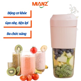 Máy xay sinh tố cầm tay, máy say mini loại tốt xay hoa quả, say đá, cốc xay sinh tố 2 - 6 lưỡi - MIANZ STORE