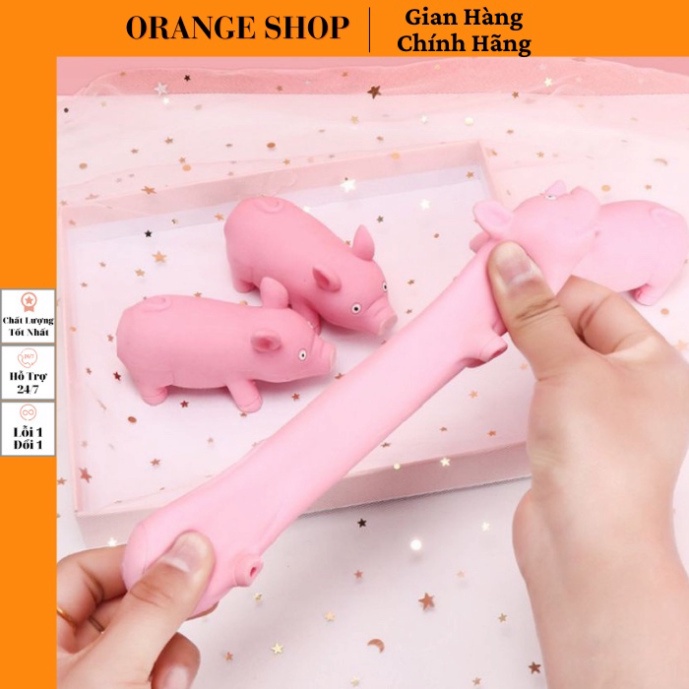 Heo hồng Dẻo xả stress Heo Hồng mềm dẻo siêu kute-đồ chơi squishy Chó Pug xả stress Chó Pug Kéo Dài Cute