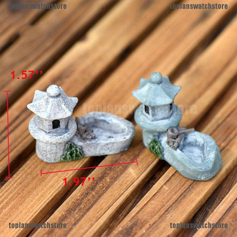 Mô Hình Tháp Ao mini Bằng Nhựa Resin Phong Cách retro Dùng Trang Trí DIY