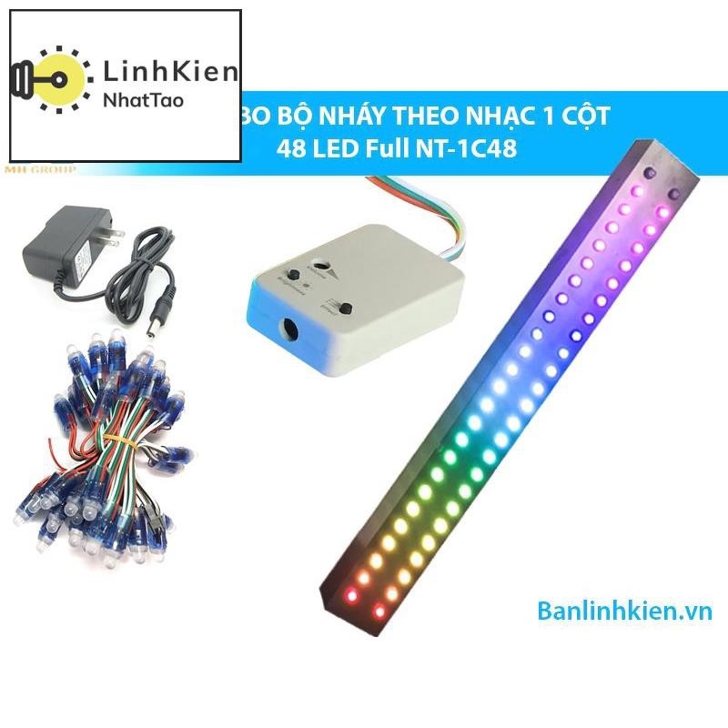 Combo Bộ Nháy Theo Nhạc 1 Cột 48 LED Full Kèm Hộp