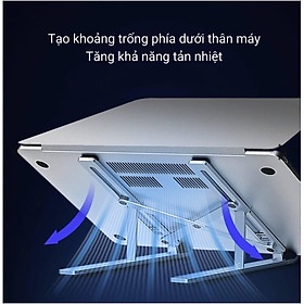 Kệ Wiwu Laptop Stand Dành Cho Laptop S400 Điều Chỉnh Độ CaoGiá Đỡ Laptop, Máy Tính Bảng, Đọc Sách - Hàng Chính Hãng