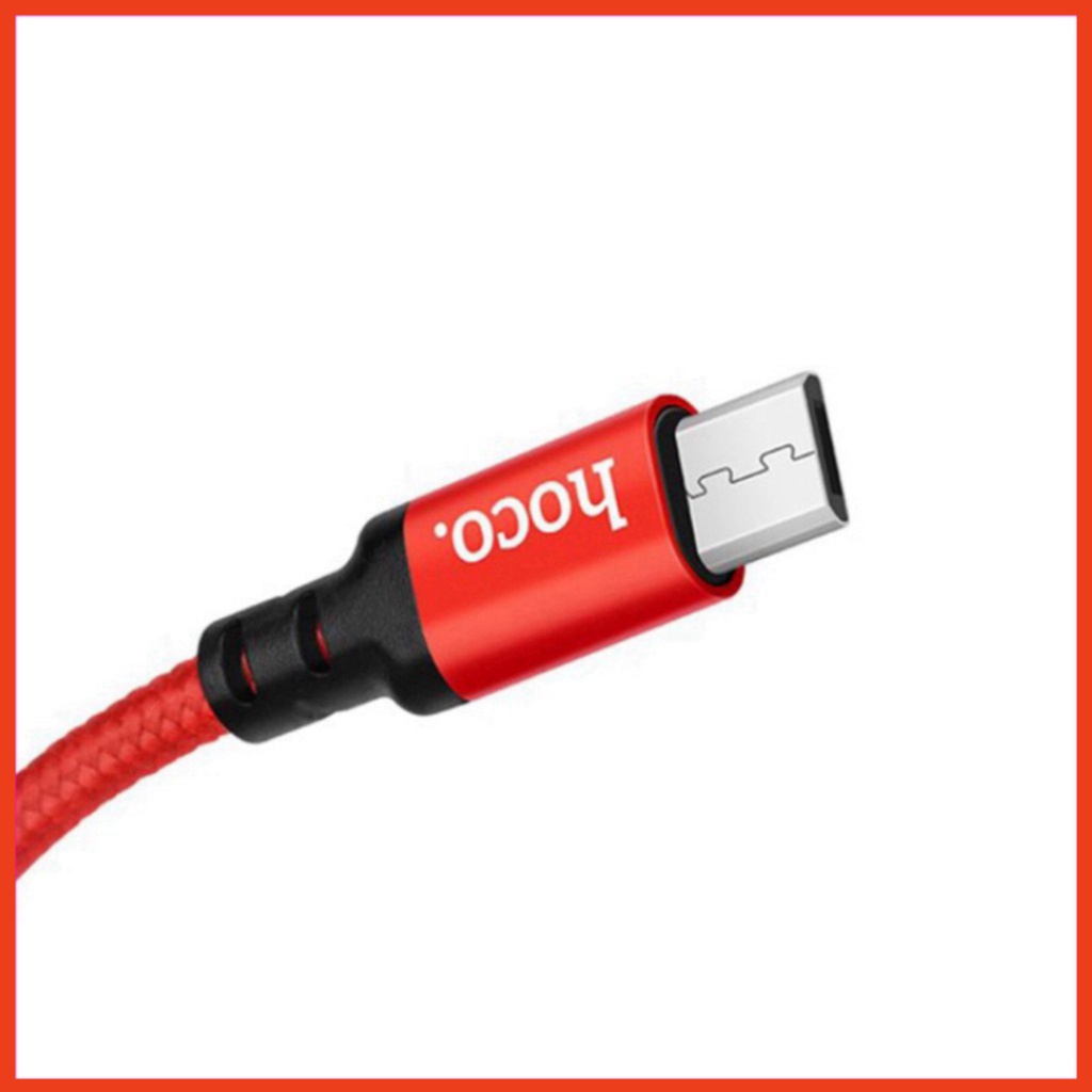 Cáp Sạc Nhanh Chân Micro-USB 2,4A Chính Hãng Hoco X14 Dài 1 Mét, 2 Mét Cho androi