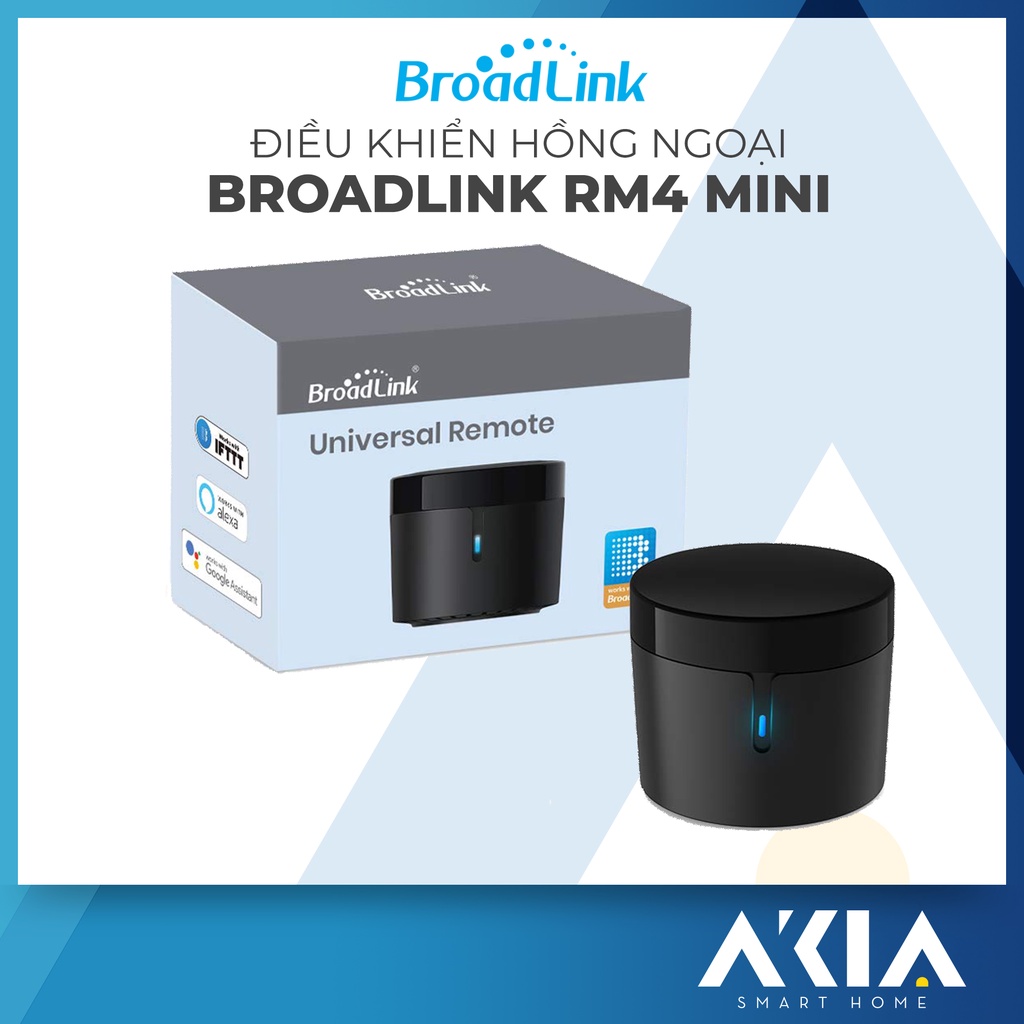 Điều khiển hồng ngoại Broadlink RM4 Mini và Cáp nhiệt độ Broadlink HTS2 - Điều khiển máy lạnh bằng App, Hỗ trợ Google