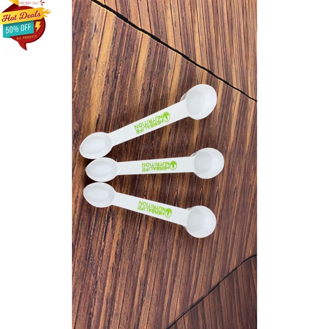 HERBALIFE 【COD】 Muỗng Nhựa Múc Trà Sữa Thảo Mộc Cỡ Lớn Và Trắng Sáng Tạo Cá Nhân