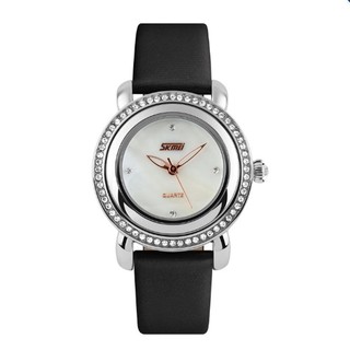 Đồng hồ nữ dây da viền đá skmei sk060