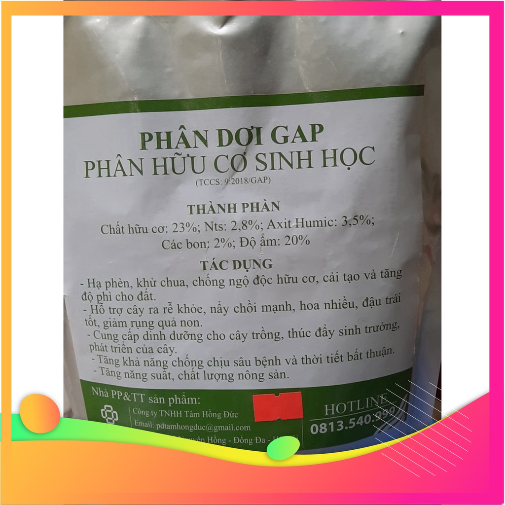 Phân dơi nguyên chất GAP gói 100gr (Gói chiết lẻ dùng thử) (Loại 1)