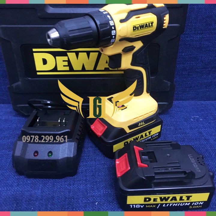 [ CHÍNH HÃNG 100% ] MÁY KHOAN PIN DEWALT ĐẦU 10 KHOAN TỪ ĐỘNG CƠ KHÔNG CHỔI THAN PIN 10 CELL