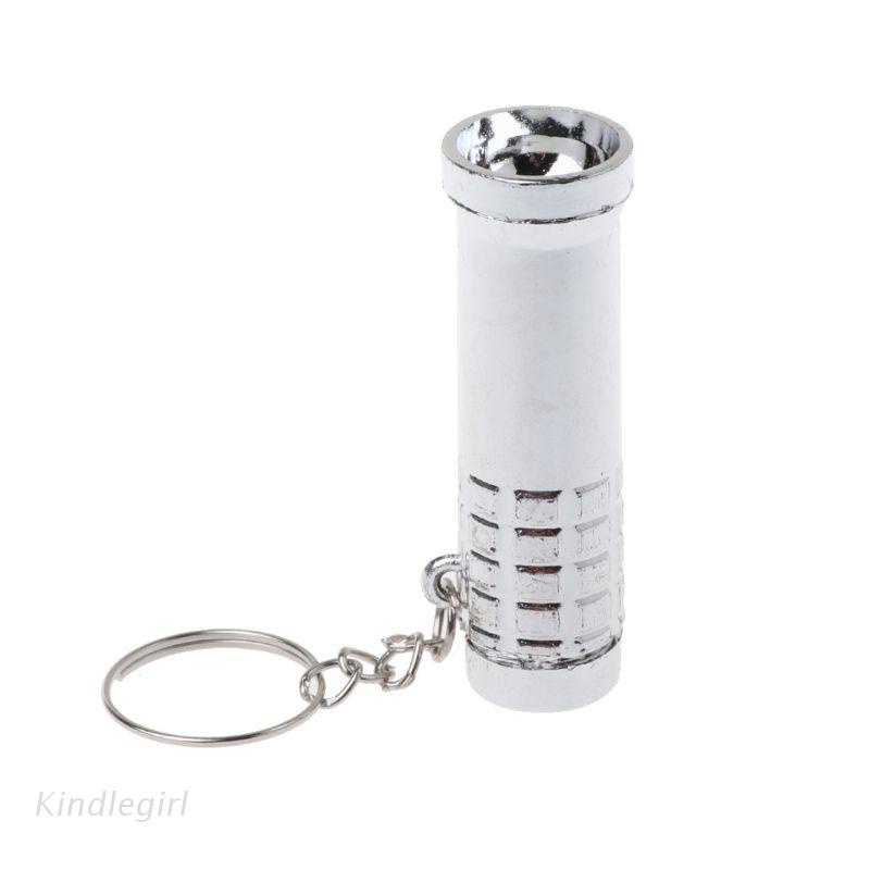 Móc khóa đèn pin LED mini ánh sáng trắng 2 trong 1