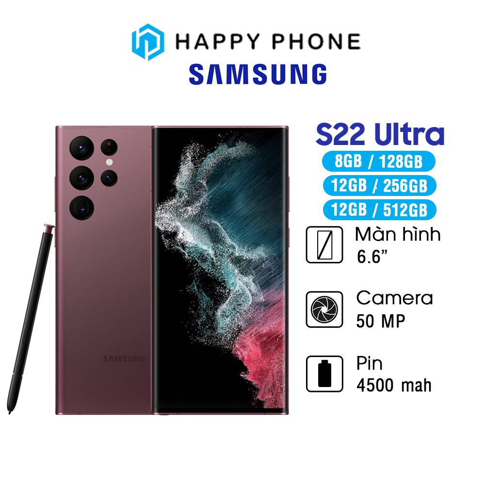 Điện thoại Samsung Galaxy S22 Ultra - Hàng Chính Hãng, Mới 100%, Nguyên seal