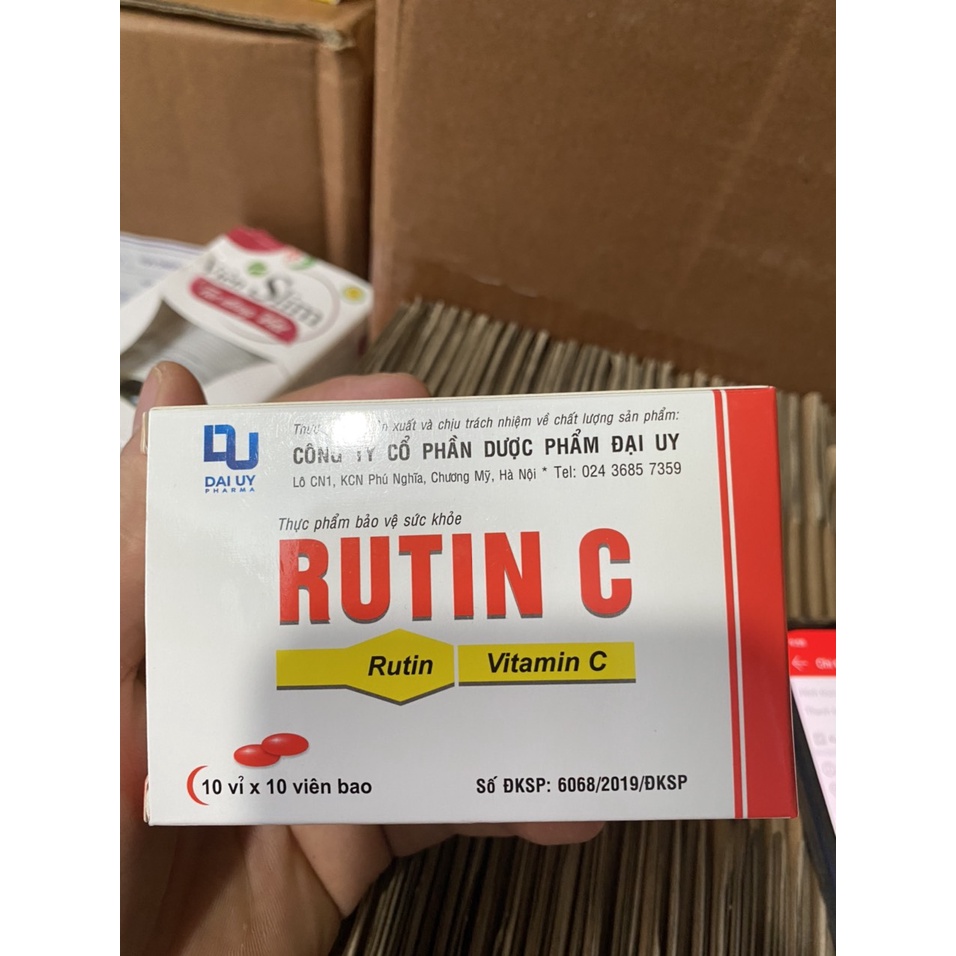 RUTIN - C đại uy rau má hỗ trợ điều tri viêm loét miệng, xuất huyết, chảy máu, trĩ ngoại trĩ nội