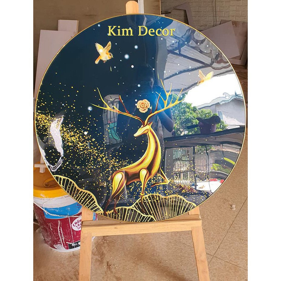 - Tranh Tròn tráng gương 5D treo phòng khách, phòng ngủ, phòng làm việc, decor trang trí nhà cửa.