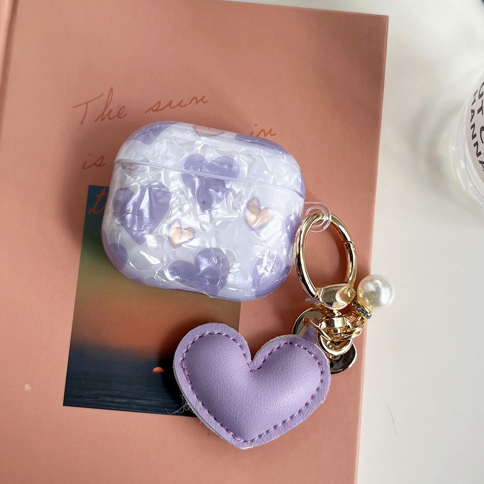 Vỏ Bảo Vệ Hộp Sạc Tai Nghe Airpod 3 Bằng Silicon Họa Tiết Trái Tim Hoạt Hình Dễ Thương Có Móc Treo