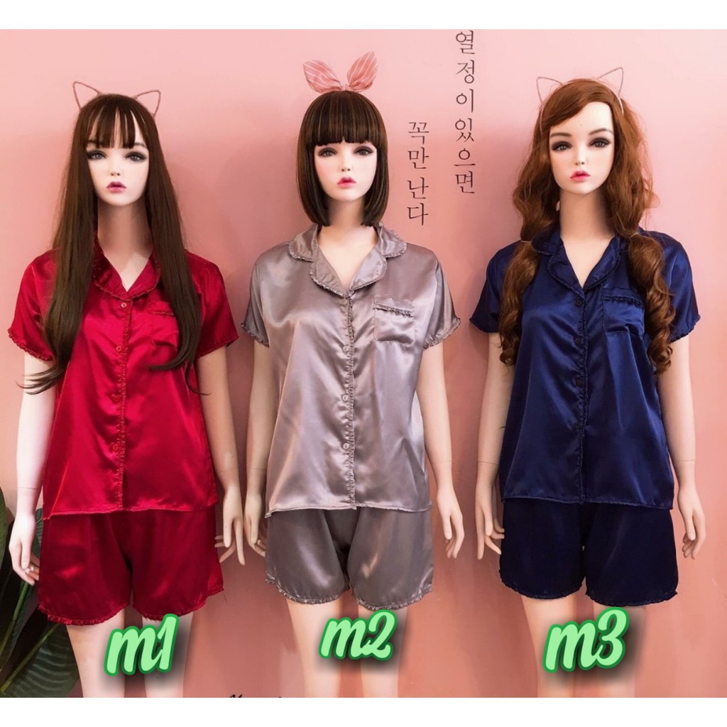 Đồ Bộ Nữ Lụa Ngắn Siêu Sang _ Kèm Hình Thật