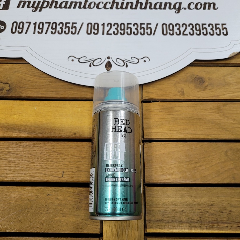 Gôm xịt tóc giữ nếp cứng Tigi Hard Head 385ML