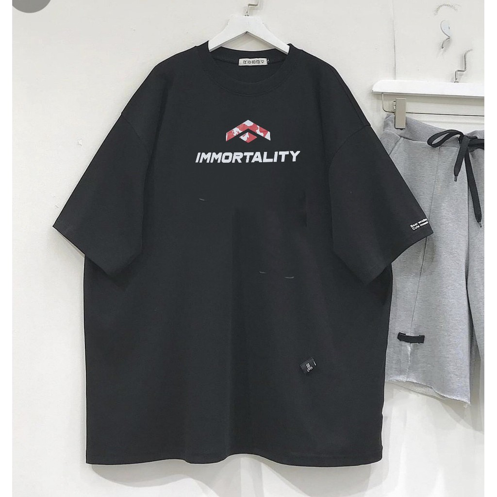 Áo Thun IMMOR-TALITY - Áo thun tay lỡ form rộng Unisex 38-65kg Nam Nữ  [VIDEO+ẢNH THẬT]