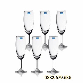 Bộ 6 Ly Thủy Tinh Champagne Flute Ocean -1501F07-185ml (chính hãng)