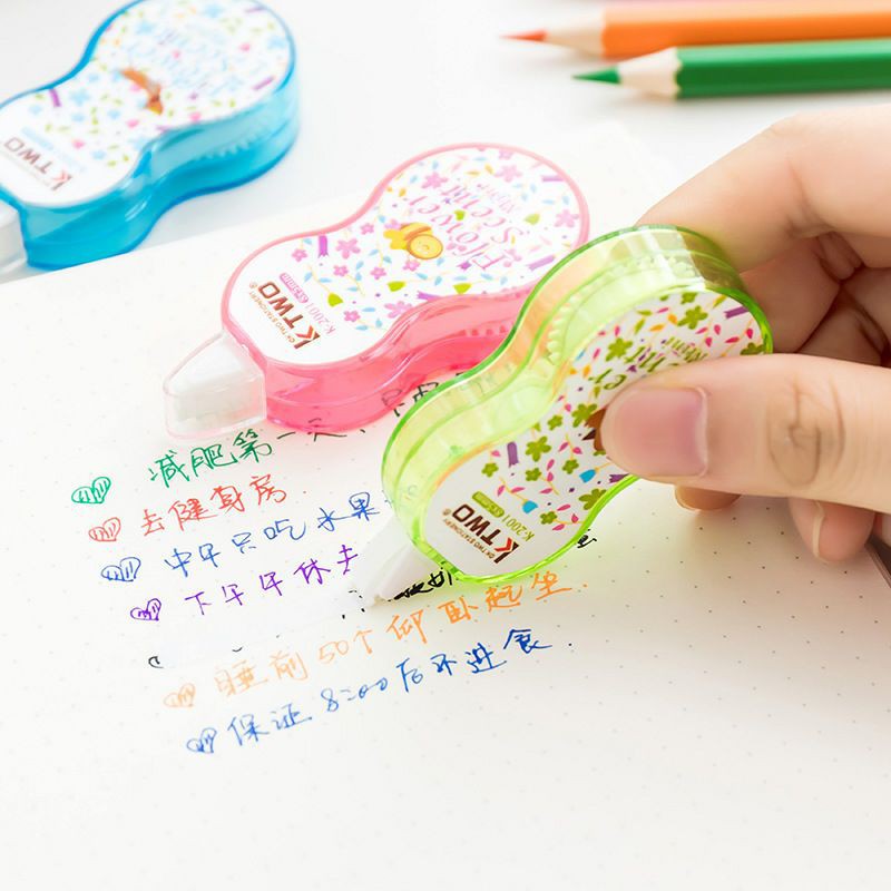 Bút xóa kéo họa tiết cáo và chùm nho, bút xóa khô 5mm x 6m dễ thương