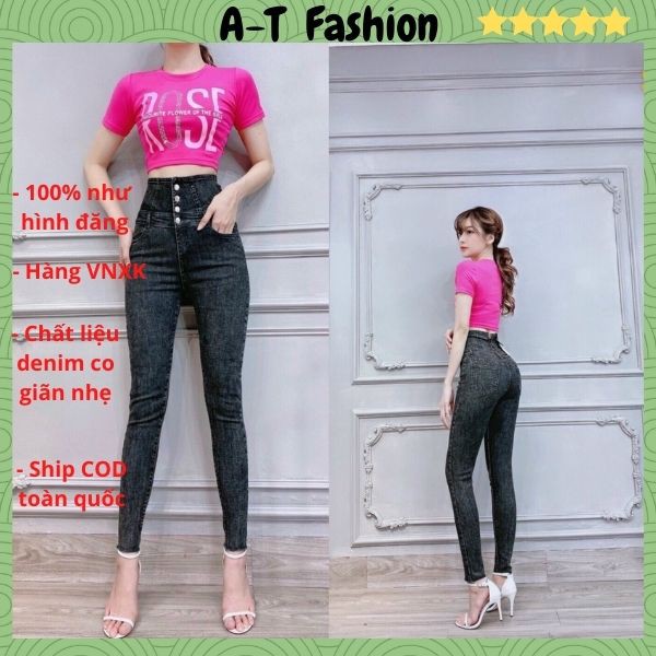 Quần Jean Nữ Lưng Cao ❤️FREESHIP❤️ Quần Bò Nữ Mẫu Mới Ôm Dáng Xinh Xắn Thời Trang Chuẩn Hàng Shop A-T Fashion - QJNU20