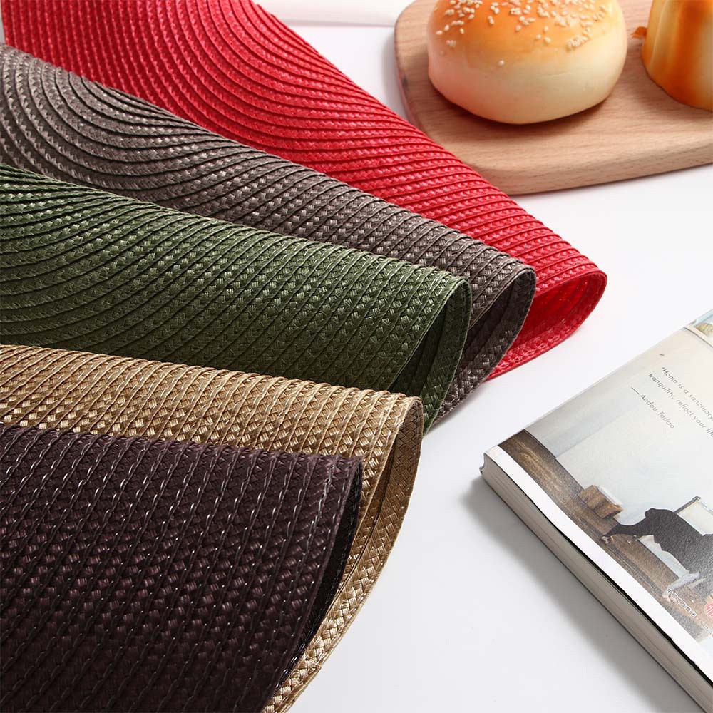 SEPTEMBER 4 Pcs/set Placemat Durable Coaster Table Mat Tableware Teapot Kitchen Eco-friendly Table Decoration Weave Tea Cup Pad/Multicolor