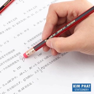 Combo 12 c Bút chì gỗ sọc đỏ 2b - hb