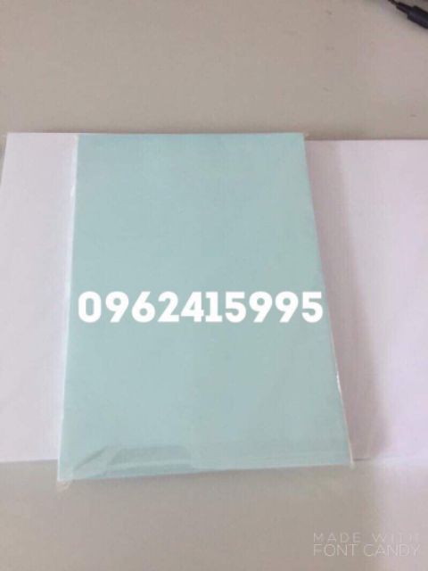 100 tờ Giấy Đề Can Đế Xanh A4