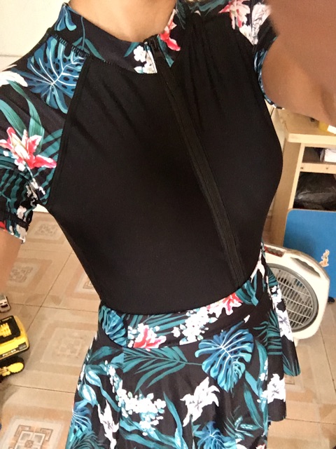 Hình thật -Bikini liền thân phối màu thanh lịch | BigBuy360 - bigbuy360.vn