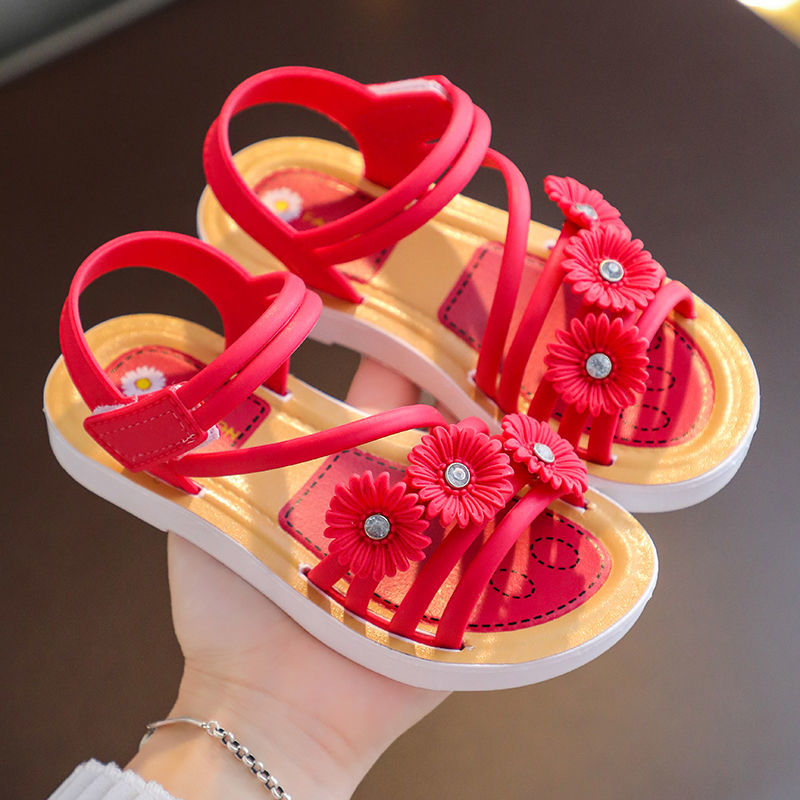 【Nghe được】Đôi dép trẻ em mùa hè chống trượt mềm giày dép công chúa đáng yêu bông hoa đôi dép nhỏ đôi dép trẻ em PAPAYA