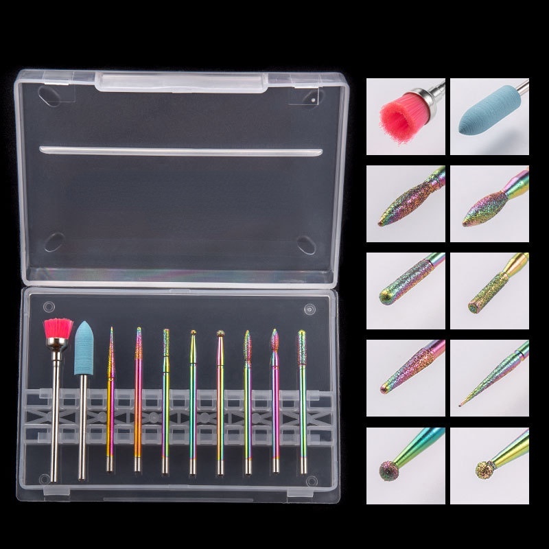 Set 10 Mũi Mài Giũa Móng Tay Chuyên Dụng
