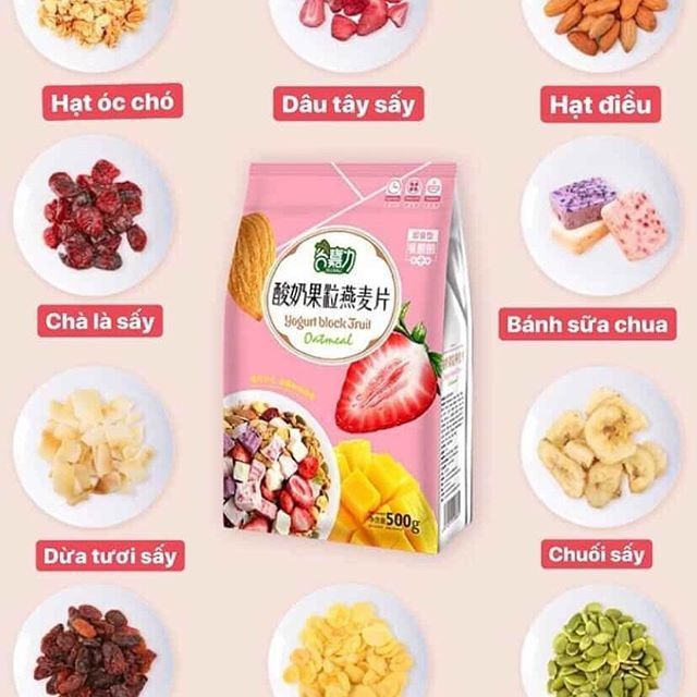 Ngũ Cốc Ăn Kiêng Giảm Cân 400G-500G 🚛FREESHIP🚛 Ngũ Cốc Sữa Chua Đài Loan Hỗ Trợ Ăn Kiêng Giảm Cân Yougurt Fruit Oatmeal | BigBuy360 - bigbuy360.vn