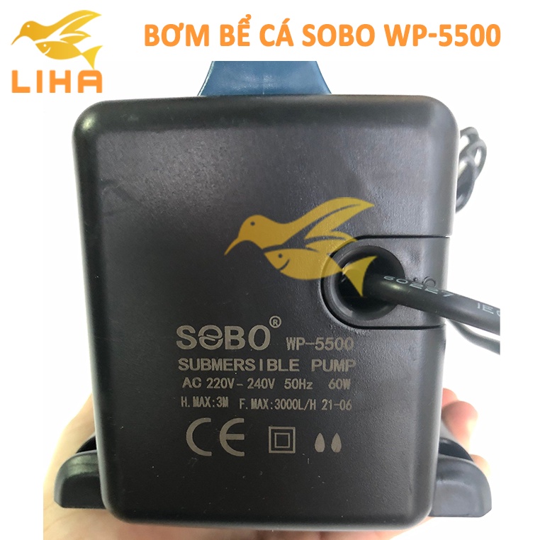Bơm Bể Cá Sobo WP-5500  - Máy Bơm Nước Cho Hồ Cá