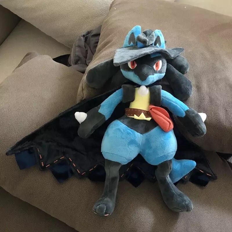 Gấu bông pokemon hiệp sĩ bóng đêm Lucario 30cm