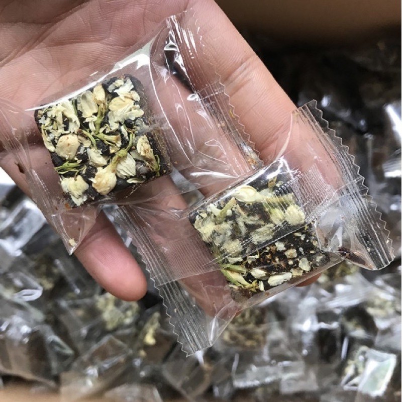 Trà hoa cúc - trà viên hoa cúc đường phèn mật ong - đường đen