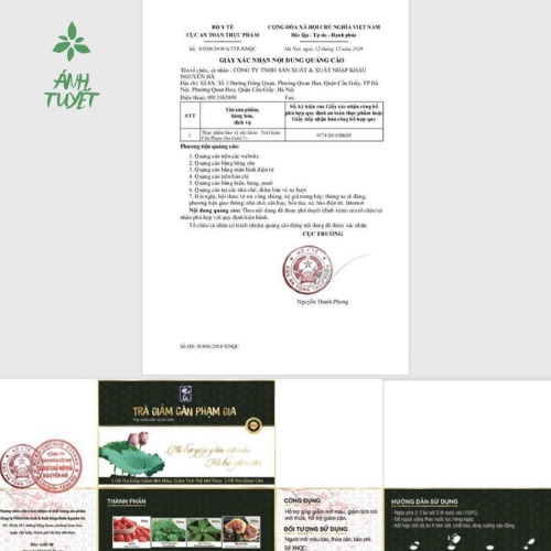 Trà giảm cân Phạm Gia gold 3+ hỗ trợ giảm cân