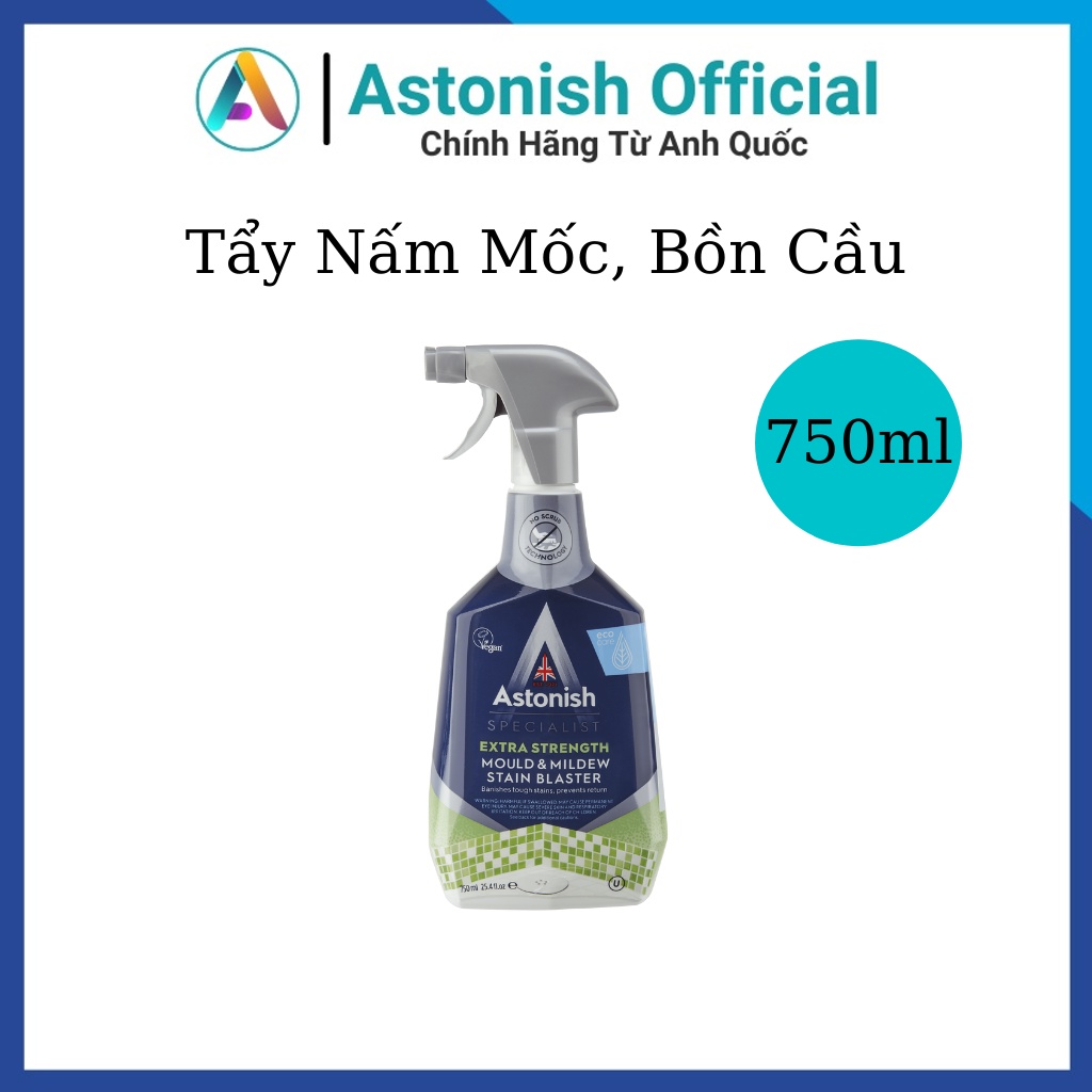 Tẩy nấm mốc ASTONISH tẩy mốc tường nhà trần thạch cao gioăng cửa cao su C1120