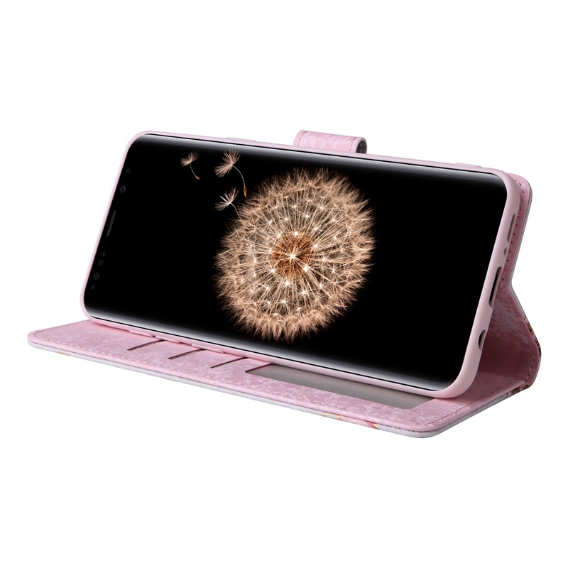 Sang Trọng Bao Da Điện Thoại pu Hình Hoa Và Bướm Cho samsung galaxy s23 fe a05 a51 a12 f12 m12 s9 plus s8 plus s8 + s9 + Ốp