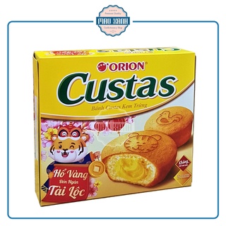 Bánh Bông Lan Custas Orion Nhân Kem Trứng (Hộp Lớn 12 Cái 282g)