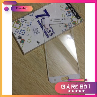 Kính cường lực dán full màn hình dành cho Samsung J7 pro J7 prime J7 plus, màu đen và trắng