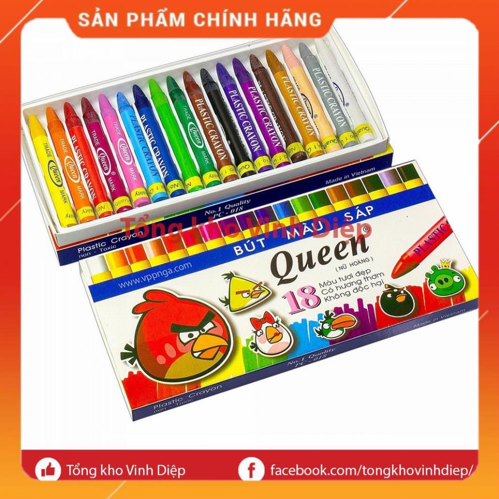 Bút sáp màu thơm Queen 12 và 18 màu