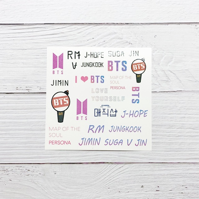 Hình xăm BTS BOMB