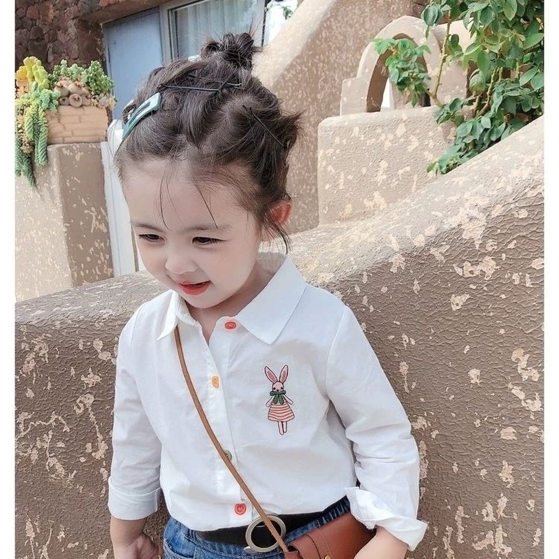 Áo Sơ Mi Cotton Xuân Thu Hàng Mới Cho Bé Gái