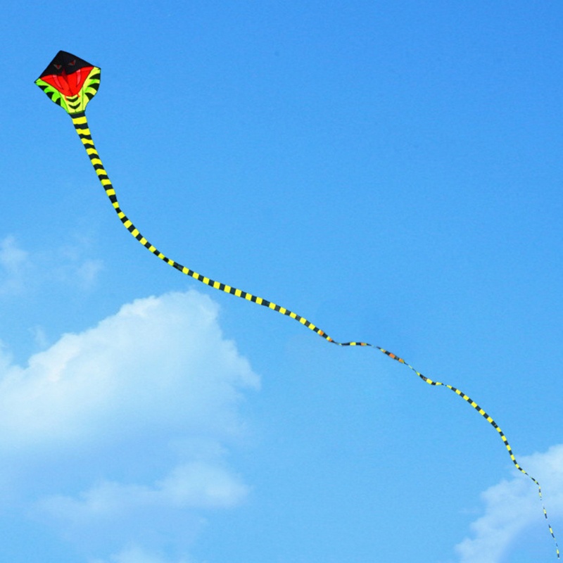 Diều Tam Giác Dài 15 Và 30M Màu Xanh Lá Hình Rắn Độc Đáo